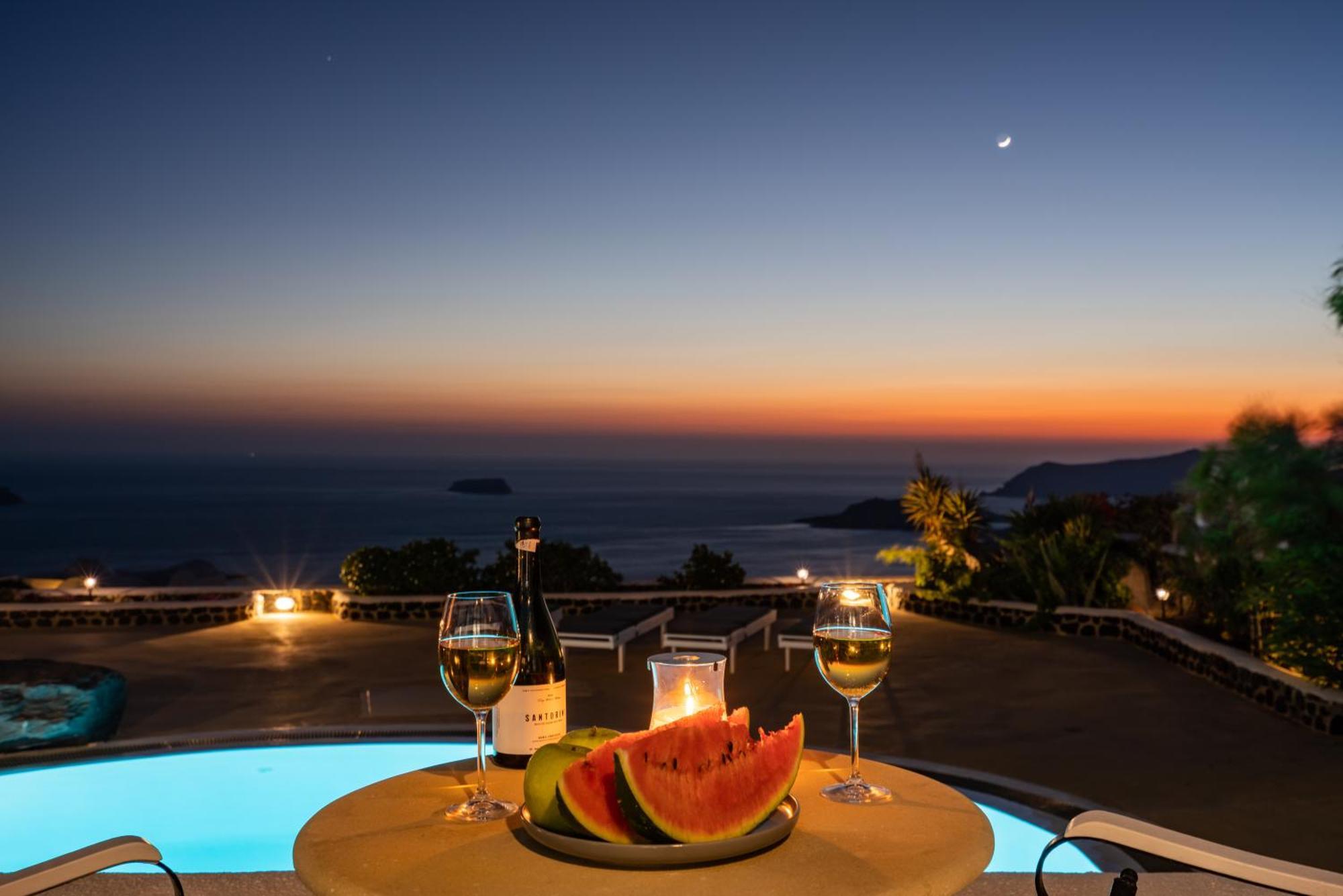 Ormos Athinios Villa Oinos - Sunset Views מראה חיצוני תמונה
